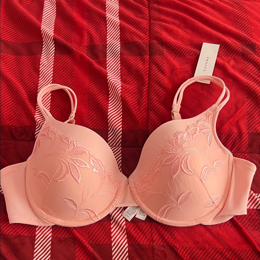 Natori NWT Pink Lace Elegant Floral Bra